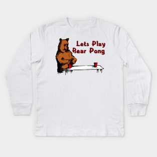 Bear Pong Kids Long Sleeve T-Shirt